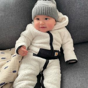 Carhartt zip front fleece hooded coverall